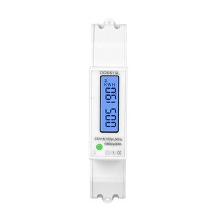 电能表RS485通讯Modbus协议 1P数显电度表220V背光导轨单相电子式