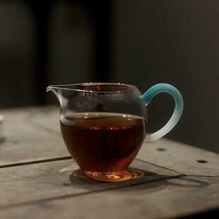 耐高温高硼硅玻璃公道杯带把分茶器高端公杯泡茶杯公杯功夫茶具