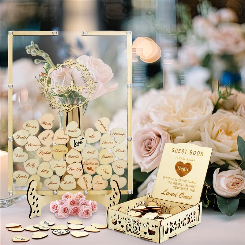 2024创意婚礼签到板亚克力签到台相框生日结婚派对装饰品摆件布置
