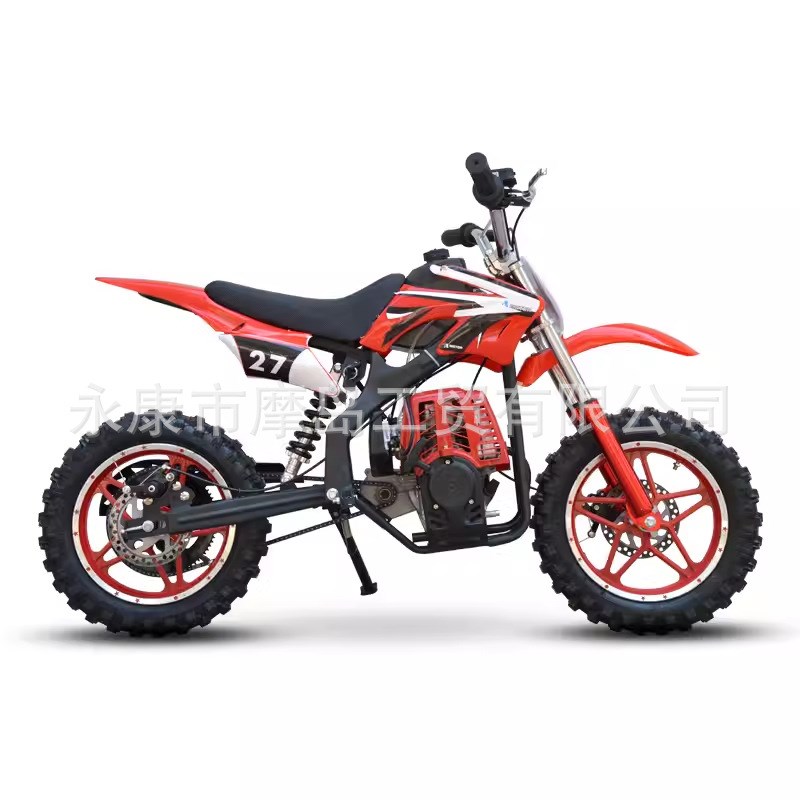 四冲程纯汽油49cc儿童小越野摩托车迷你山地燃油小高赛出口东南亚