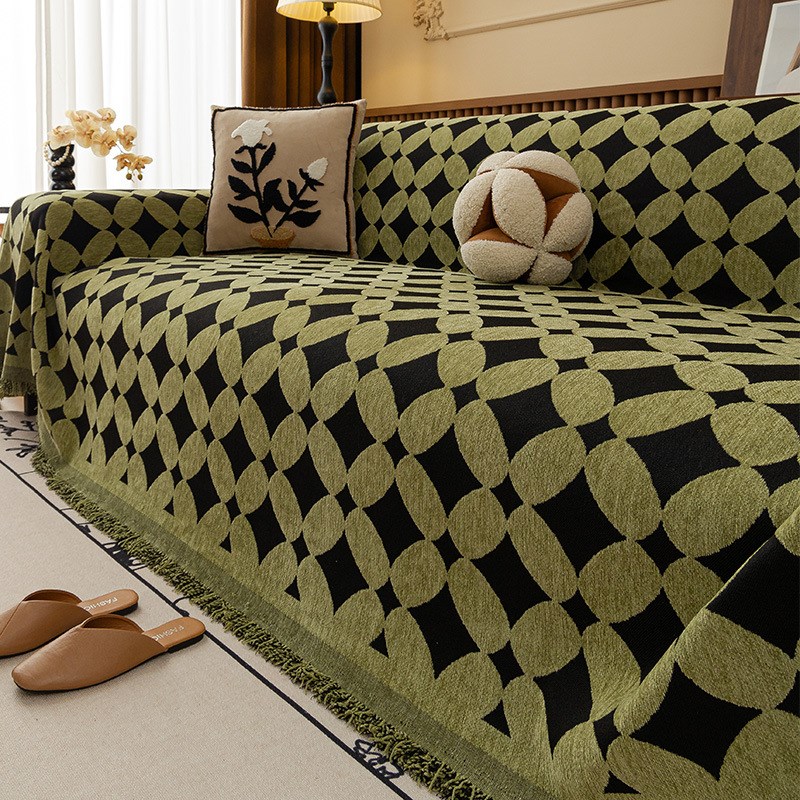 复古法式沙发盖布轻奢高级感四季通用中古风沙发巾一整张全盖套罩