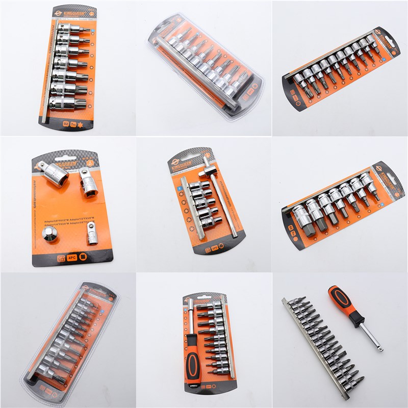 热卖内六角套筒扳手内6角7pc套筒头快速棘轮批嘴批头咀改锥工