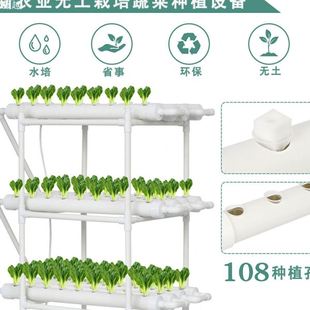 水培种菜机家庭无土栽培蔬菜设备自动循环多层种植架子 阳台管道式