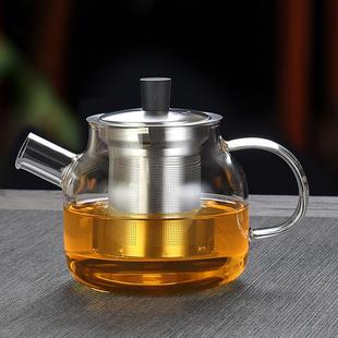 品德坊耐热玻璃茶壶家用过滤茶水壶蒸煮茶器玻璃内胆花茶壶煮茶具