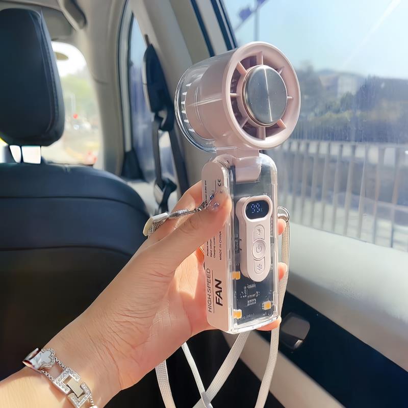 制冷风扇小型学生上课静音手持半导体冰敷USB数显迷你可携式大风