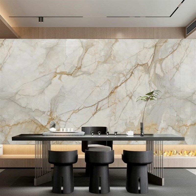 南通亮面理石岩板900X2700X9电视背景墙墙砖地砖家装工装无限连纹