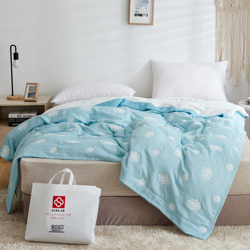 八层纱布b毛巾被双人毛毯儿童盖毯单人四季被全棉空调毯加厚