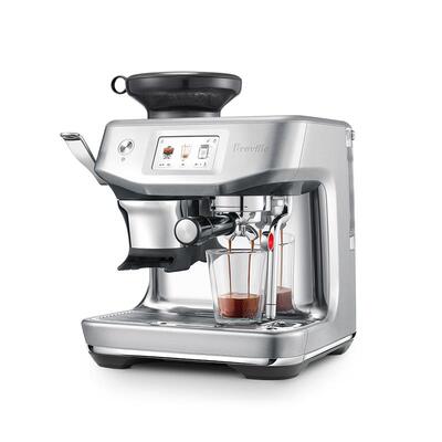Breville 铂富BES881智能触控半自动咖啡机 意式家用小型辅助压粉