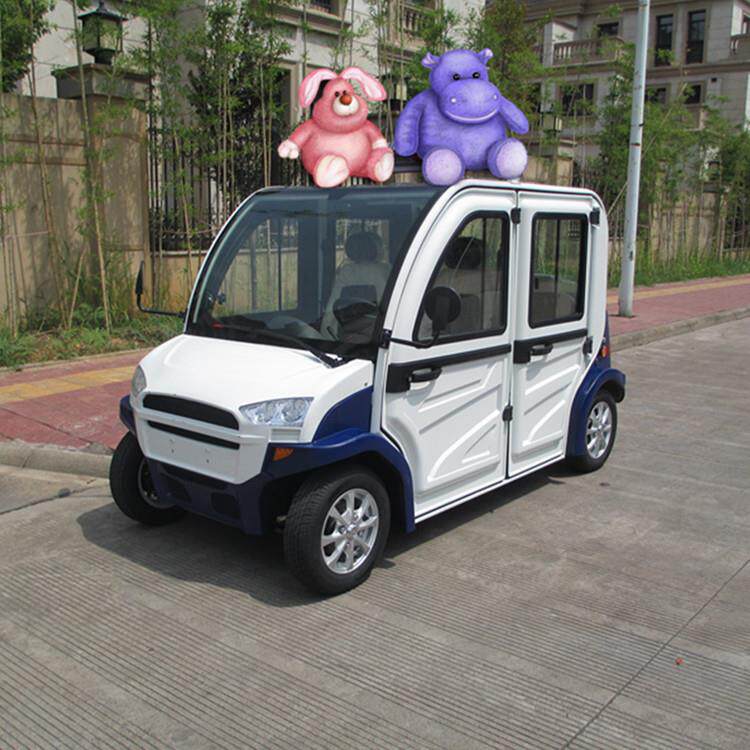 四轮电动巡逻车景区电动观光车四座小区保安代步全封闭车老年车