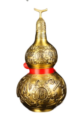 铜葫芦招财镇宅全铜转运开口纯铜葫芦摆件化解八卦大葫芦工艺品