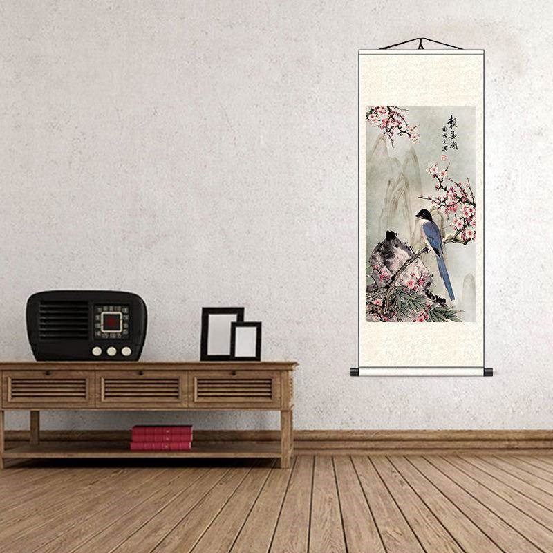 花鸟牡丹国画挂画花开富贵图非手绘客厅卧室装饰丝绸水墨工笔字画