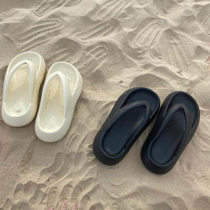 厚底网红eva踩屎感夏季人字拖鞋女外G穿度假防滑防臭简约沙滩拖鞋