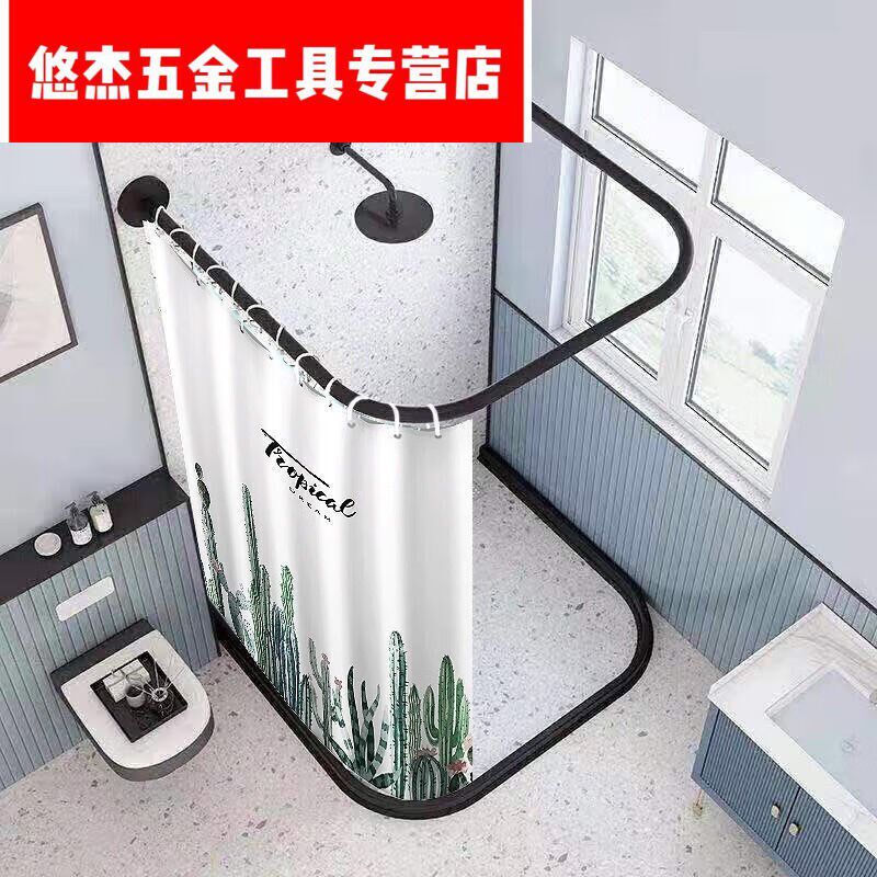 卫生间型防水杆免打孔干湿分离浴室磁吸挡水条洗澡隔断001-大方格