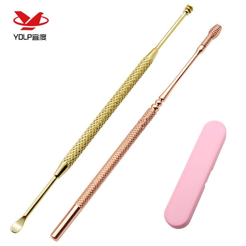 新款螺旋挖耳勺老式薄耳勺扣耳y勺弹簧采耳工具掏耳勺抠耳屎扣耳
