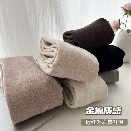 咖色燕麦色浅灰色秋冬季保暖加绒加厚打底裤女连裤袜W冬天裤袜踩