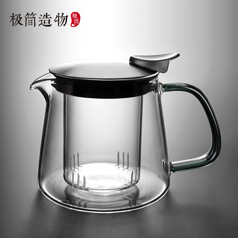 玻璃小茶壶d家用过滤泡茶器红茶功夫茶具套装电陶炉煮茶水分离单