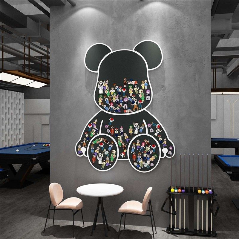 网红台球厅装饰画桌球室俱乐部壁纸海报文化背景墙面摆件用品墙贴