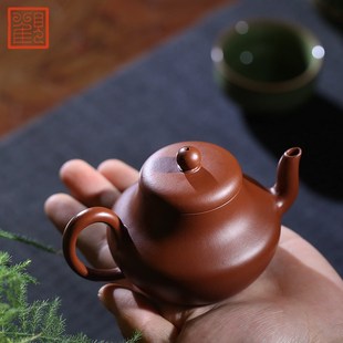 观复博物馆朱泥君德紫砂壶宜兴家用泡茶壶功夫茶具泡养红润细腻