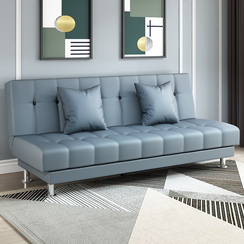 多功能客厅卧室PU皮油蜡皮小户型沙发单双人两用可折叠简易沙发床