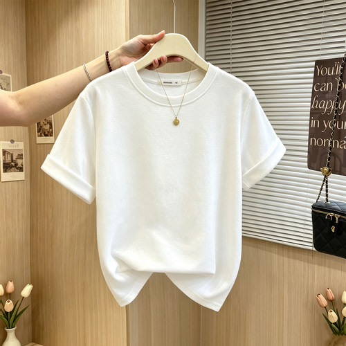 320克高棉磨毛软糯纯色上衣女