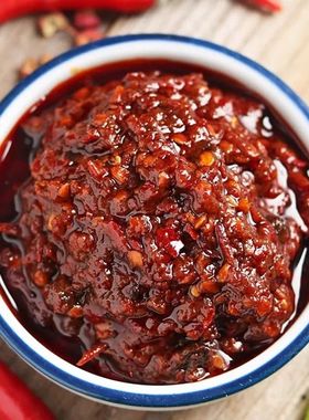 云南德宏特产麻辣香辣酱米线帽子下饭酱油辣凉拌酱拌面米线