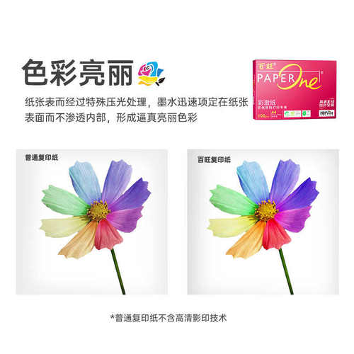 亚太森博蓝百旺A4打印纸80g复印纸加厚单包整箱500张办公加固发货