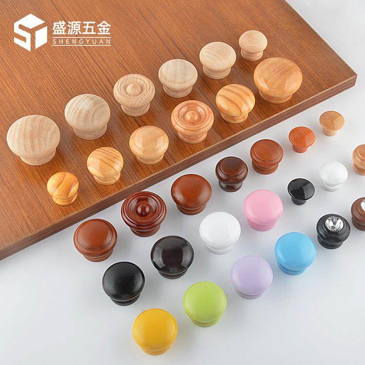 原木单孔拉手圆形实木拉手抽屉衣柜橱柜门把手木质蘑菇拉手,住宅家具,拉手,淘宝优惠券,粉丝福利购,淘宝优惠卷