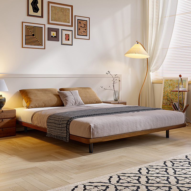 无床头床榻榻米实木床架双人床