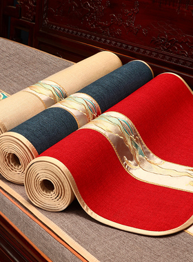 中式红木沙发坐垫红色婚庆盖巾高档定制实木罗汉床沙发垫套罩盖布