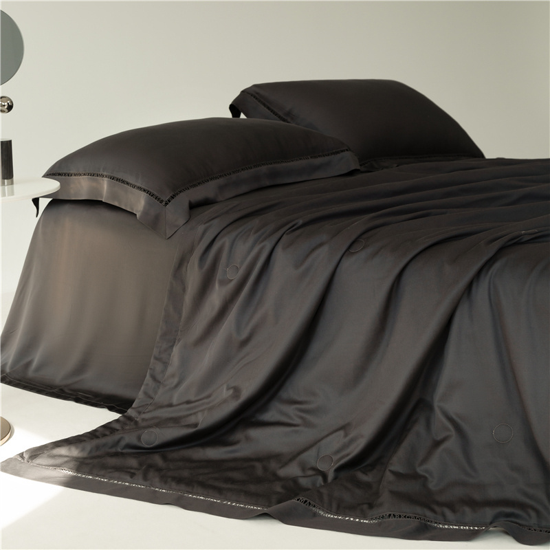 高端140支天丝l棉夏凉被四件套夏季丝滑裸睡空调被可水洗薄款被子