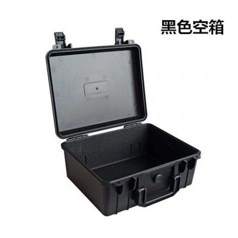 手提五金工具箱小号加厚仪u器仪表设备防震箱防护箱收纳箱黑色空
