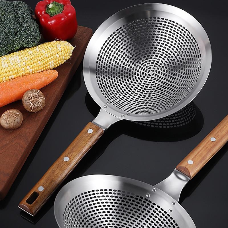 不锈钢漏勺家用捞勺厨房过滤网油炸大号H商用拌面 面去油炸丸子密