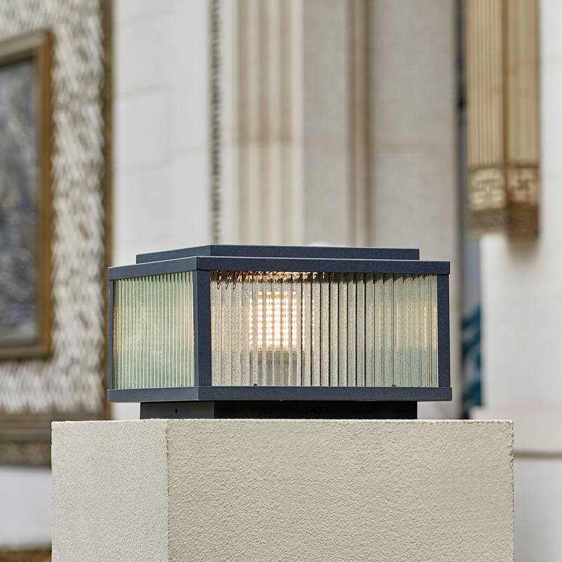 太阳能柱头灯户外庭院灯别墅柱子灯防G水围墙灯室外花园大门门柱