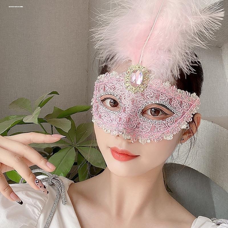 爱莎半脸公主古风面具万圣节仙女