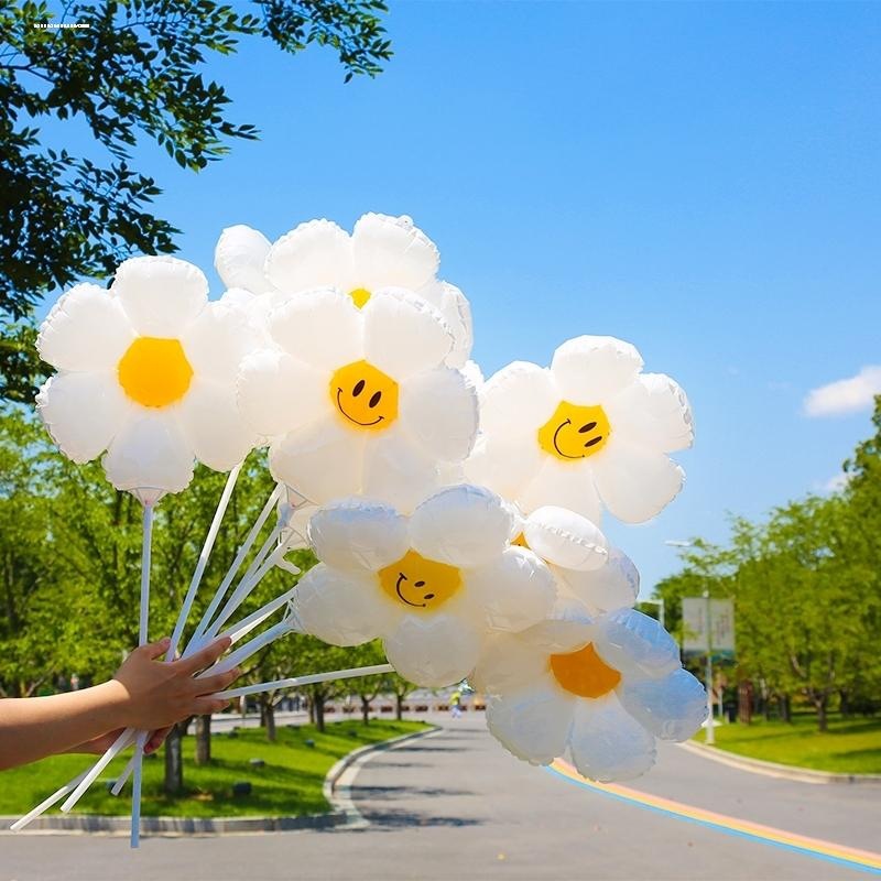 网红太阳花笑脸气球雏菊户外儿童