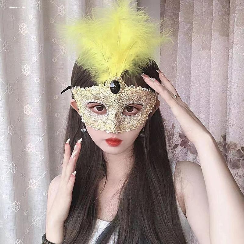 爱莎半脸公主古风面具万圣节仙女