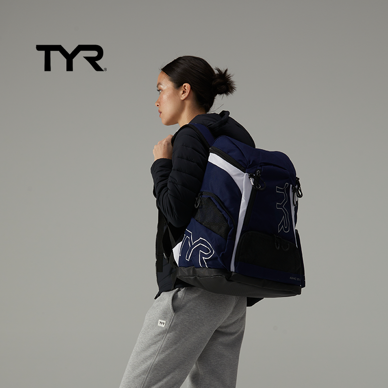 TYR Alliance 系列大容量45L游泳背包新品双肩包书包旅行健身包