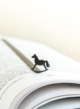 乌克兰Dmitriy高级感摇摆木马动物文艺金属书签文创励志创意礼物