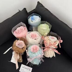 【圣诞花】迷你口袋见面小花束玫瑰向日葵永生花仿真花礼物WY