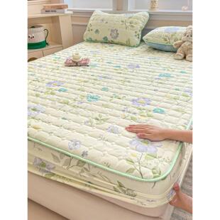 莫凡家纺全棉床笠单件夹棉加厚抑菌席梦思床垫保护罩防滑固定床罩