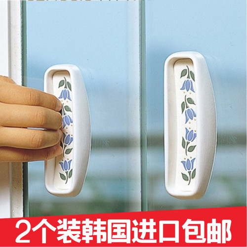 免打孔双面胶粘贴式玻璃门拉手移动推拉门衣柜橱柜门抽屉柜把手