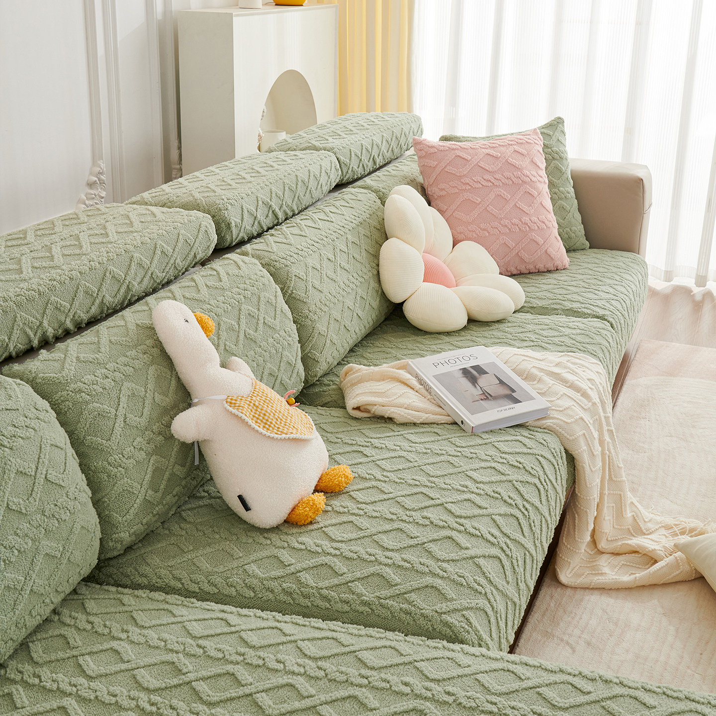 沙发套罩防滑弹力全包套提花绒沙发罩笠四季通用坐垫2026年新款