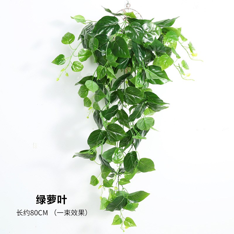 仿真过胶壁挂室内客厅装饰树叶藤蔓壁挂新款绿萝空调管缠绕爬山虎