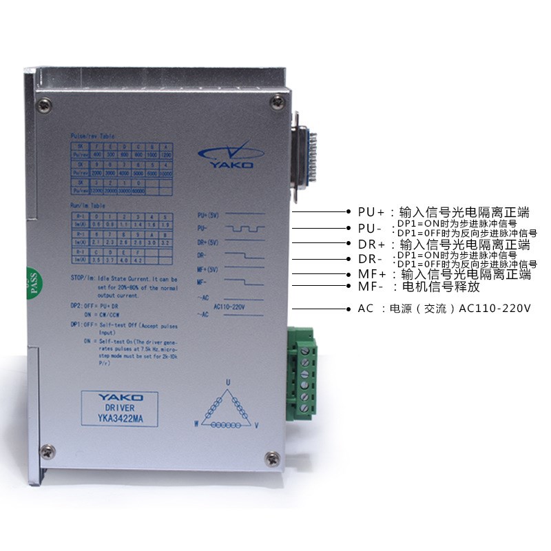 YAKO研控驱动器3D722 /YKA3422MA/ YKC3722MA适配86 110 130步进
