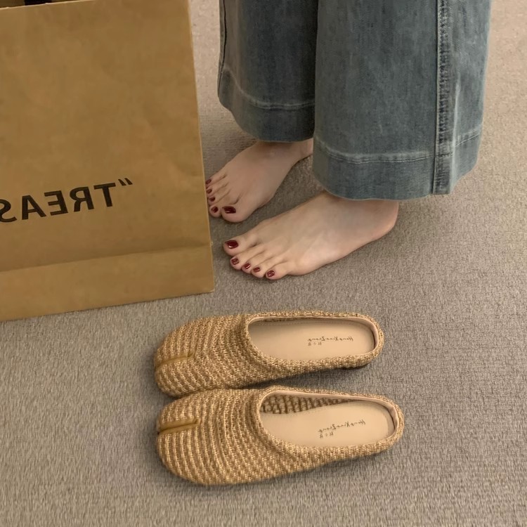 晚晚风分趾波西米亚勃肯鞋女外穿2025新款夏季包头半拖单鞋
