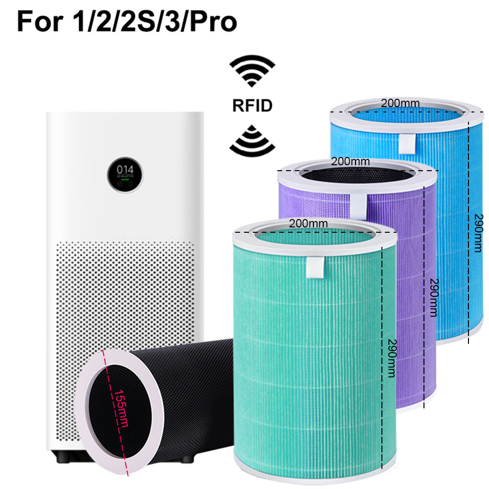 适配小米1/2/3/2S/Pro空气净化器滤芯除灰尘烟味甲醛毛发