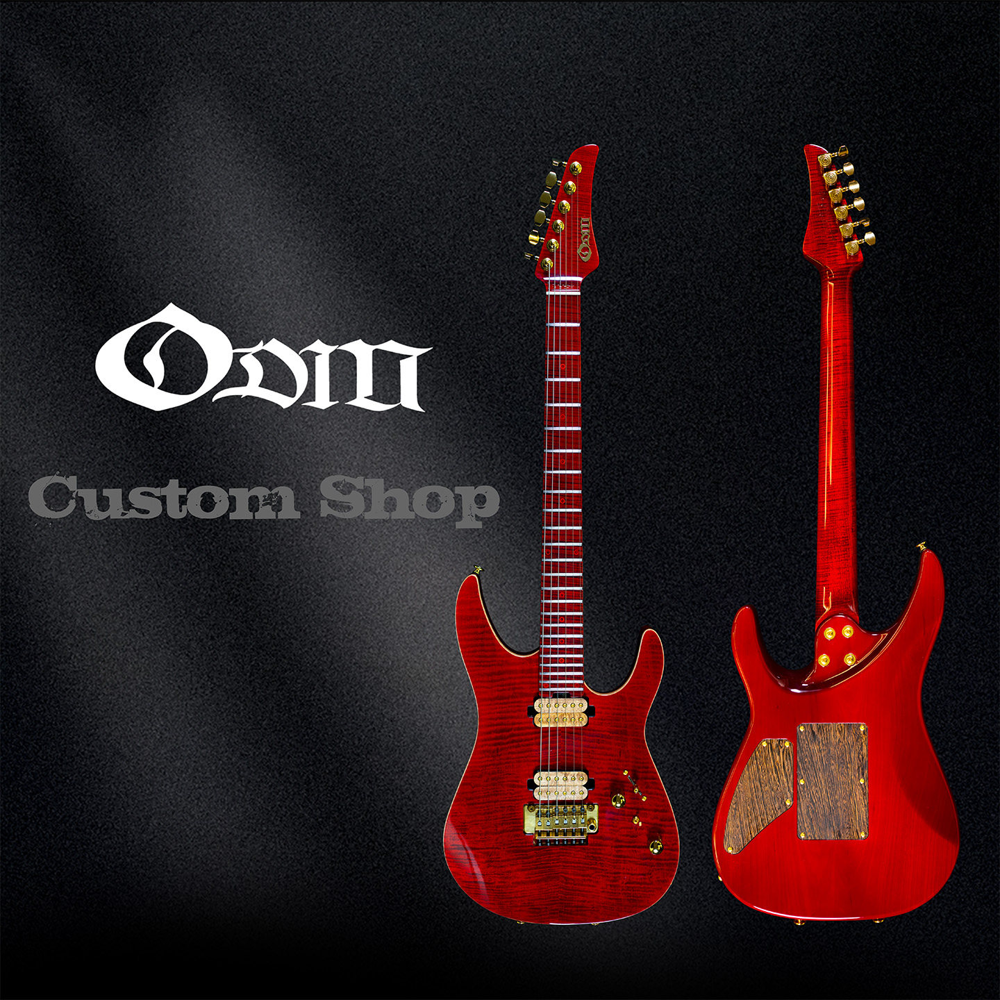 Odin奥丁Custom Shop电吉他实木火焰枫木贴面钛合金小双摇琴桥