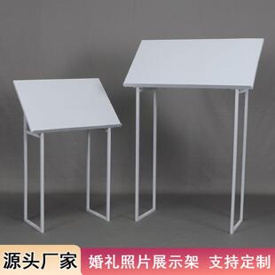 新款婚庆装饰道具迎宾区婚纱照展示架韩式婚礼照片墙布置铁艺支架
