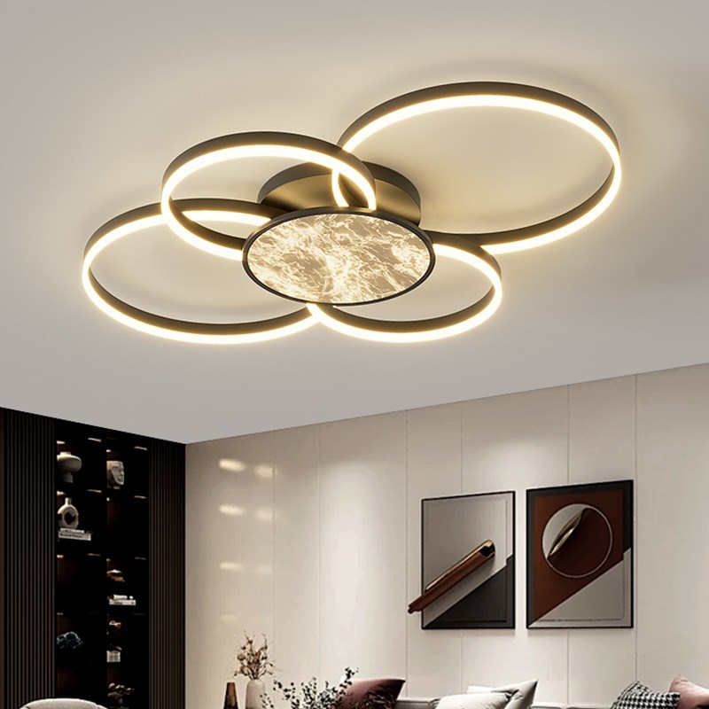 光环客厅吸顶灯轻奢高级感大厅主灯意式极简高端卧室灯家用主卧灯