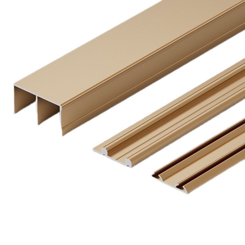 承重60公斤衣柜推拉门轨道移门滑轨滑轮全套白色金色上下导轨18板